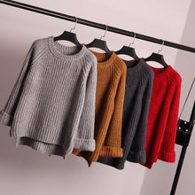 Load image into Gallery viewer, DANJEANER Autumn Winter Thick Knitting Pullovers Women Fashion Solid Casual Loose Sweaters Streetwear Jumper Knitwear Pull Femme