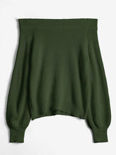 Load image into Gallery viewer, ZAFUL Off The Shoulder Lantern Sleeve Pullover Sweater White Pullovers Female Casual Sweaters Women Clothing Pull Femme 2019