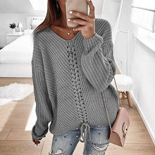 Load image into Gallery viewer, Plus size women pullover sweater spring autumn jumper women tops clothes casual loose fall knitted sweaters ladies 2019 DR897