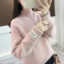 Load image into Gallery viewer, Surmiitro Mink Cashmere Knitted Sweater Women Turtleneck For Autumn Winter 2019 Long Sleeve Jumper Korean Ladies Pullover Female