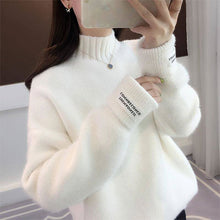 Load image into Gallery viewer, Surmiitro Mink Cashmere Knitted Sweater Women Turtleneck For Autumn Winter 2019 Long Sleeve Jumper Korean Ladies Pullover Female