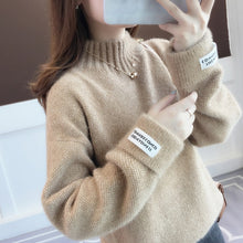 Load image into Gallery viewer, Surmiitro Mink Cashmere Knitted Sweater Women Turtleneck For Autumn Winter 2019 Long Sleeve Jumper Korean Ladies Pullover Female