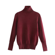 Load image into Gallery viewer, Withered winter sweaters women england elegant multicolor turtleneck gold buttons pull femme knitted sweaters women pullovers