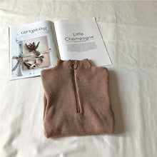 Load image into Gallery viewer, Zipper Women's Turtleneck Sweater Women Pullovers Spring 2020 Korean Fashion Fall Soft Knitted Sweaters High Elastic Solid Tops