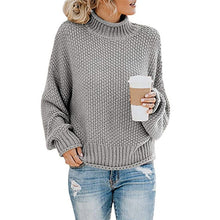 Load image into Gallery viewer, sweater women 2019Turtleneck Sweater Women Casua knit sweater women pullover sweater women plus size sweater oversize tops women