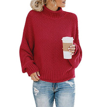 Load image into Gallery viewer, sweater women 2019Turtleneck Sweater Women Casua knit sweater women pullover sweater women plus size sweater oversize tops women