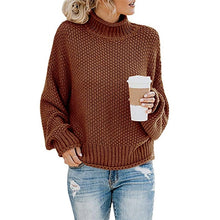 Load image into Gallery viewer, sweater women 2019Turtleneck Sweater Women Casua knit sweater women pullover sweater women plus size sweater oversize tops women