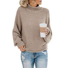 Load image into Gallery viewer, sweater women 2019Turtleneck Sweater Women Casua knit sweater women pullover sweater women plus size sweater oversize tops women