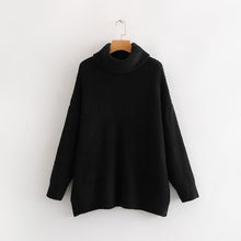 Load image into Gallery viewer, Oversize Turtleneck Knitted Women's Sweater Pullovers Long Batwing Sleeve Winter Solid Women Sweaters 2020 Loose Basic Jumper
