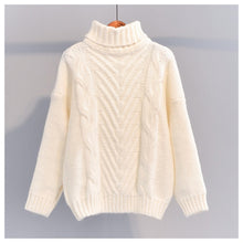Load image into Gallery viewer, Winter Thick Turtleneck Chunky Oversized Warm Sweaters for Women 2019 Long Sleeve Solid White Cable Knit Pullover Tops One Size