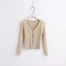 Load image into Gallery viewer, Winter elegant Beading Pearl knitted sweater women casual long sleeve cardigan sweater lady slim chic jumper top 2019