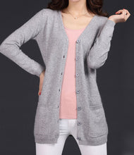 Load image into Gallery viewer, 2019 new cardigan women spring autumn long cardigan lady cashmere material loose sweater for female outerwear coat with pockets