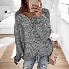 Load image into Gallery viewer, Plus size women pullover sweater spring autumn jumper women tops clothes casual loose fall knitted sweaters ladies 2019 DR897
