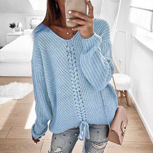 Load image into Gallery viewer, Plus size women pullover sweater spring autumn jumper women tops clothes casual loose fall knitted sweaters ladies 2019 DR897
