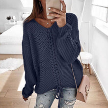 Load image into Gallery viewer, Plus size women pullover sweater spring autumn jumper women tops clothes casual loose fall knitted sweaters ladies 2019 DR897
