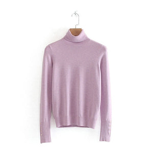 Withered winter sweaters women england elegant multicolor turtleneck gold buttons pull femme knitted sweaters women pullovers