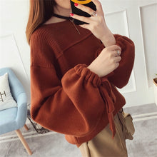 Load image into Gallery viewer, 2019 New Women&#39;s Pullover Coarse Wool Sweater Warm Spring Autumn Winter Casual Sleeved Pullover
