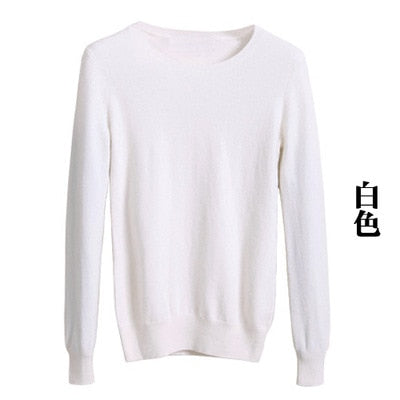 High Quality 2019 Autumn Winter Cashmere cotton Blended Knitted Women Sweaters And Pullovers Jersey jumper pull femme hiver