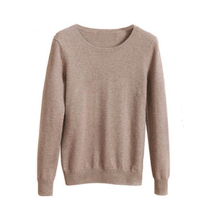 High Quality 2019 Autumn Winter Cashmere cotton Blended Knitted Women Sweaters And Pullovers Jersey jumper pull femme hiver