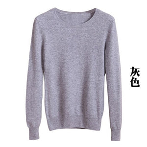 High Quality 2019 Autumn Winter Cashmere cotton Blended Knitted Women Sweaters And Pullovers Jersey jumper pull femme hiver