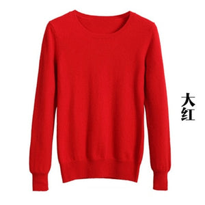 High Quality 2019 Autumn Winter Cashmere cotton Blended Knitted Women Sweaters And Pullovers Jersey jumper pull femme hiver