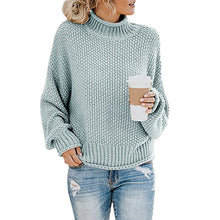 Load image into Gallery viewer, sweater women 2019Turtleneck Sweater Women Casua knit sweater women pullover sweater women plus size sweater oversize tops women
