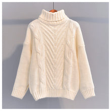 Load image into Gallery viewer, Winter Thick Turtleneck Chunky Oversized Warm Sweaters for Women 2019 Long Sleeve Solid White Cable Knit Pullover Tops One Size
