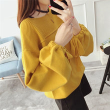 Load image into Gallery viewer, 2019 New Women&#39;s Pullover Coarse Wool Sweater Warm Spring Autumn Winter Casual Sleeved Pullover
